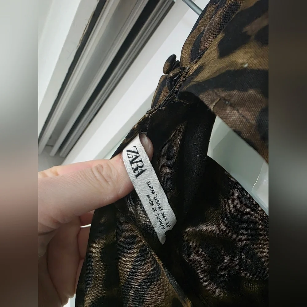 ZARA WOMAN ANIMAL PRINT SHIRT Top Blouse Leopard - Picture 12 of 16